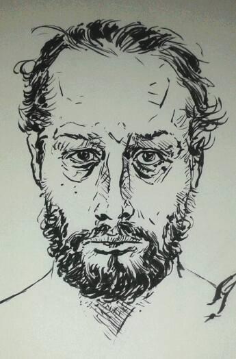 joel self portrait in ink