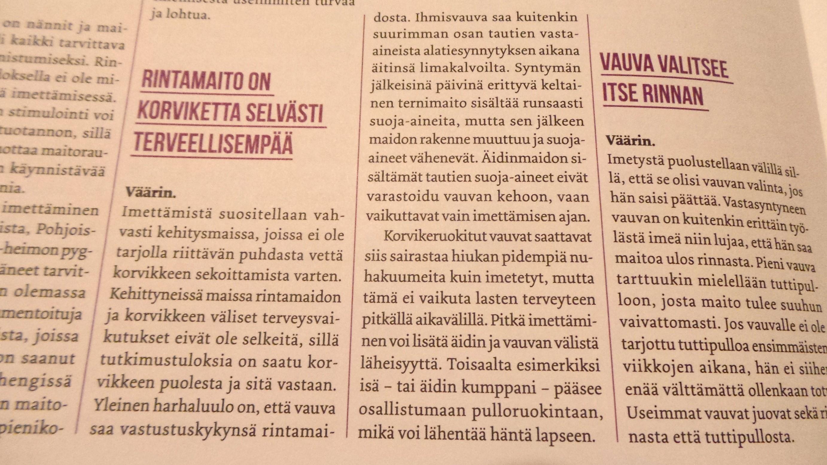 rintamaidon terveellisyys tulva